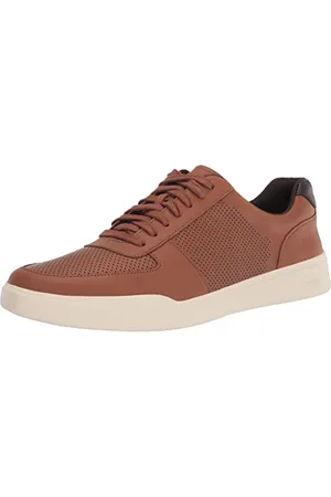 Cole Haan Herren Crosscourt Modern Sneaker, Optic White Molten Lava, British Tan Leder/Elfenbein, 9 US Wide