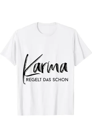witzige und lustige Sprüche Karma Regelt Das Schon Spruch Geschenk Sarkasmus Humor Lusti T-Shirt