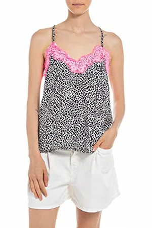 Replay Damen Top mit Spitze, (Mehrfarbig), L