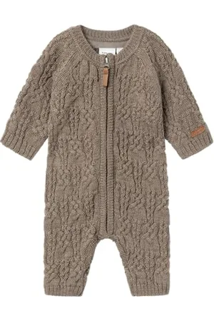 NAME IT Baby-Mädchen Nbfwrilla Wool Ls Knit Suit Strampler, , 74