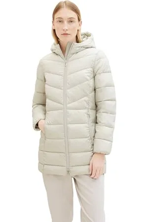 TOM TAILOR Damen Lightweight Steppmantel mit Kapuze, , S
