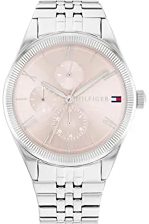 Tommy Hilfiger Multi Zifferblatt Quarz Uhr für Damen mit Silbernes Edelstahlarmband - 1782590