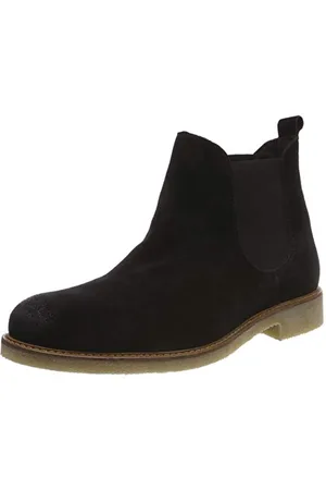 Bianco Herren Warm Suede Chelsea Boots, Schwarz (Black 101)