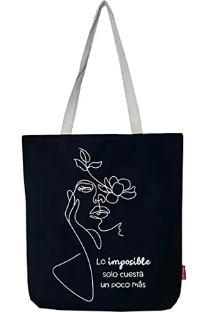 Hello-Bags Canvas-Einkaufstasche Außen: 100 % Baumwolle Inklusive Reißverschluss, Futter und Innentasche Verpackt in einem KRAFT Geschenkumschlag Modell: „LOIMPOSIBLE“ Farbe: Ecru /