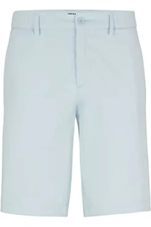 HUGO BOSS Herren S Liem2 Slim-Fit Shorts aus Bio-Baumwoll-Mix Hellblau 58