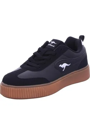 KangaROOS Damen K-Plat Megan Sneaker, Jet Black/White, 38 EU
