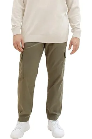 TOM TAILOR Herren 1039929 Regular Fit Cargo Hose aus Baumwolle, 10415-Dusty Olive Green, 5XL