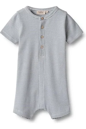 WHEAT Play Suit Strampler Kurzarm Elton- Jungen - GOTS Zertifiziert - Nachhaltig