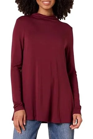 Amazon Damen Langärmelige Jersey-Tunika Stehkragen (Früher Daily Ritual), , XL