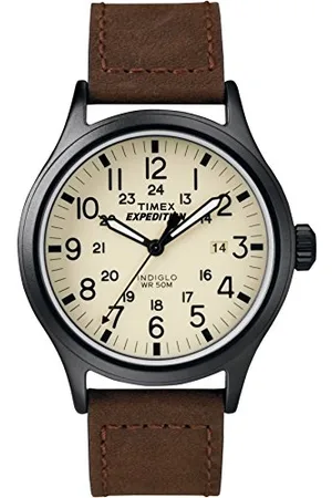 Timex Herren Analog Quarz mit Leder Armband T49963