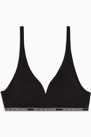 Emporio Armani Damen Removable Pads Bralette BH, Black, XS
