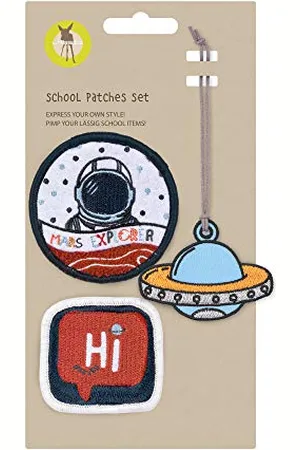 LÄSSIG Anhänger und Patches Set (3 Stk.) mit Druckknopf/School Patches Set