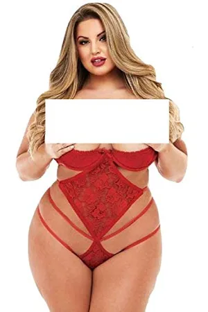 BACI LINGERIE Damen Show Me Strappy Teddy Dessous, , XL