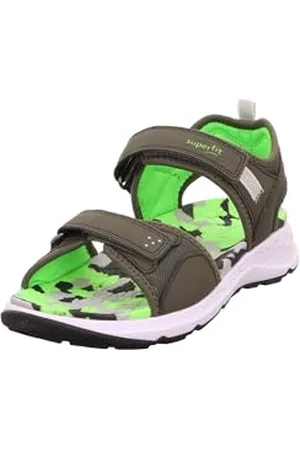 Superfit Criss Cross Sandale, Grün/Hellgrün 7010, 42 EU