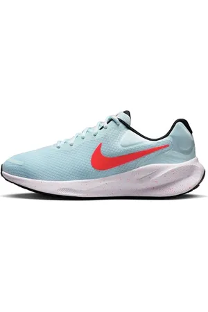 Nike Damen Revolution 7 Sneaker, Glacier Blue/Bright Crimson-Black-White, 40 EU