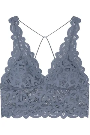 Women secret Damen Bralette Spitze Neckholder Blau BH, , XL