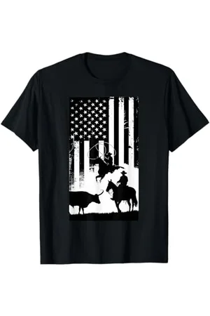 American Needle Rodeo Cowboy Team Roping Western Cowgirl Souvenir T-Shirt