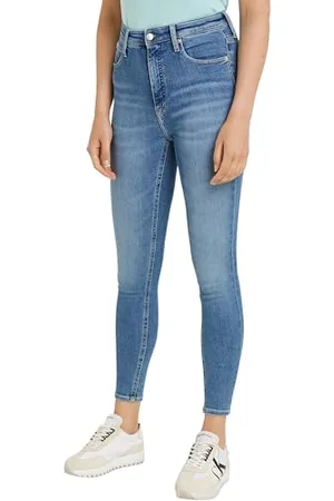 Calvin Klein Jeans Damen Jeans High Rise Super Skinny Fit, Blau (Denim Light), 34W