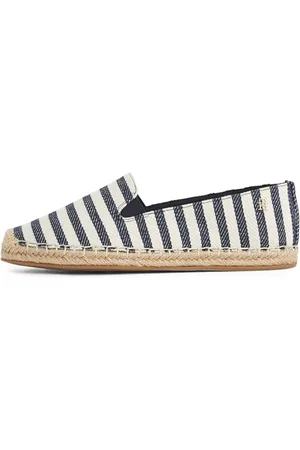Tommy Hilfiger Damen Espadrilles Nautical Stripe mit Logo, Mehrfarbig (Space Blue Itacha Stripes), 40