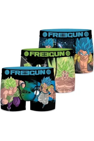 Freegun Dragon Ball Super Broly Jungen Boxershorts, Weich & Bequem (3er Pack) 10 Jahre/12 Jahre