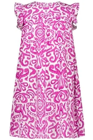 Salt & Pepper BY KIDS PARK Mädchen Kleid aus Viskose mit pinkem All Over Print