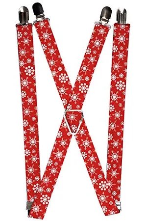 Buckle Herren Suspender-Snowflakes Hosentrger, , Einheitsgröße