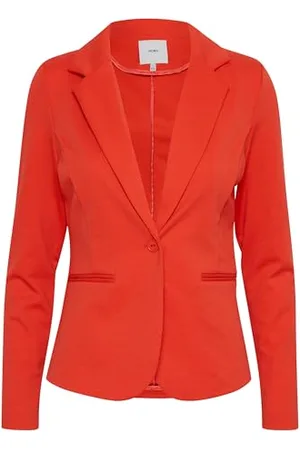 Ichi IHKATE BL Damen Blazer Kurzblazer Jacke Ein-Knopf-Blazer mit Stretch und Reverskragen, Größe:XXL, Farbe:
