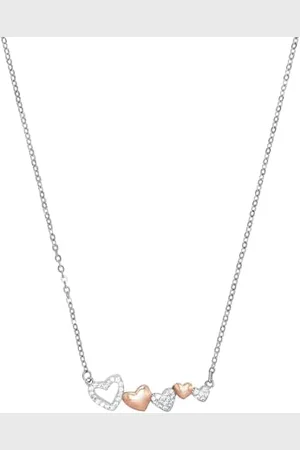 Amor Kette mit Anhänger 925 Sterling Silber Damen Halsschmuck, mit Zirkonia synth., 42+3 cm, , Herz, Kommt in Schmuck Geschenk Box, 2027493