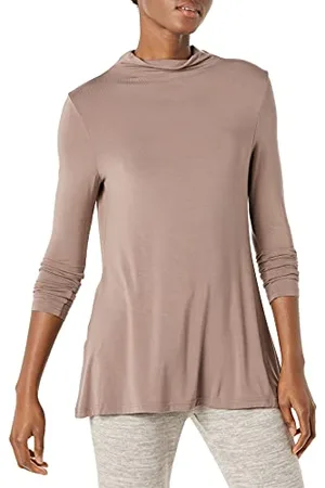 Amazon Damen Langärmelige Jersey-Tunika Stehkragen (Früher Daily Ritual), , L