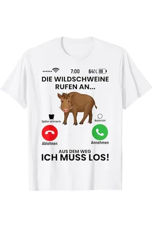 witzige und lustige Sprüche Die Wildschweine Rufen An Spruch Geschenk für Jäger Lustiger T-Shirt