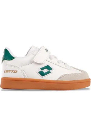 Lotto Jungen Unisex Kinder VINTAL M Sneaker, White/Green, 27 EU