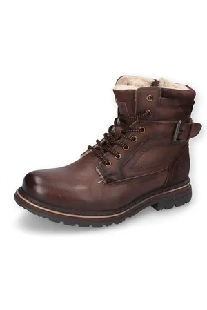 Dockers Herren Combat Boots, Männer Stiefeletten,warm gefüttert,uebergangsstiefel,schnürstiefel,Winterstiefel,braun,43 EU