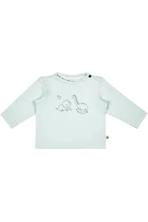 Sterntaler Langarm Shirt Dino Rexi - Rundhals Shirt mit Langen Ärmeln, dezentem Dino Front Print und praktischen Druckknöpfen - Jungen Longsleeve - Babykleidung ab Geburt - , Größe 56