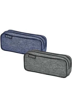 HERLITZ Schulmäppchen Kulturbeutel | Reißverschluss | Tasche Etui Stifthalter Organizer | Robust | Kinder Jugendliche | Knitted Fabric, , Organizer