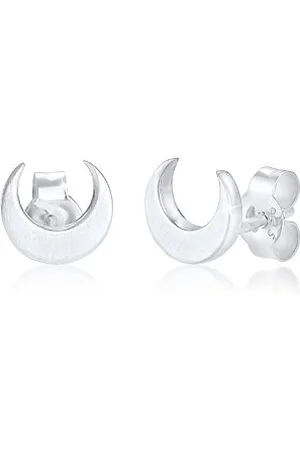 Elli Ohrringe Damen Ohrstecker Halbmond Luna Basic Matt in 925 Sterling