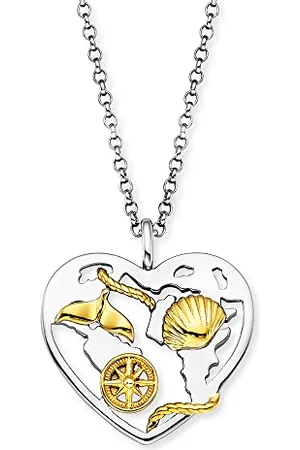 Engelsrufer Damen Halskette Aloha aus Sterling Silber mit Herz Anhänger - Karabinerverschluss - in zwei Längen verstellbar - nickelfrei