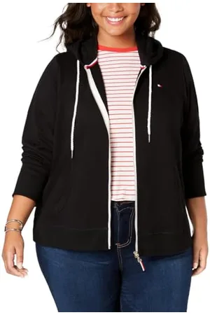 Tommy Hilfiger Damen Zip-up Hoodie – Classic Sweatshirt for Women with Drawstrings and Hood Kapuzenpullover, , L (7er Pack)