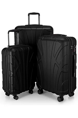 SUITLINE 3er Koffer-Set Trolley-Set Rollkoffer Hartschalen-Koffer Reisekoffer, TSA, (55 cm, 66 cm, 76 cm), 100% ABS, Matt