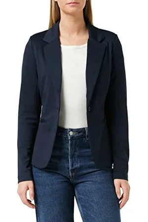 Ichi IHKATE BL Damen Blazer Kurzblazer Jacke Ein-Knopf-Blazer mit Stretch und Reverskragen, Größe:S, Farbe: