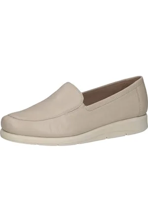 Caprice Damen Slipper aus Leder Elegant, Weiß , 41 EU