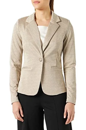 Ichi IHKATE Damen Blazer Kurzblazer Jacke mit Stretch und Reverskragen, Größe:XL, Farbe: