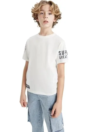 DeFacto T-Shirt Jungen - Hochwertiges und trendiges T-Shirt für Jungs - T-Shirt Kinder Jungen