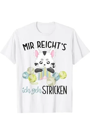 witzige und lustige Sprüche Mir Reichts Ich Geh Stricken Spruch Geschenk Häckeln Wolle O T-Shirt