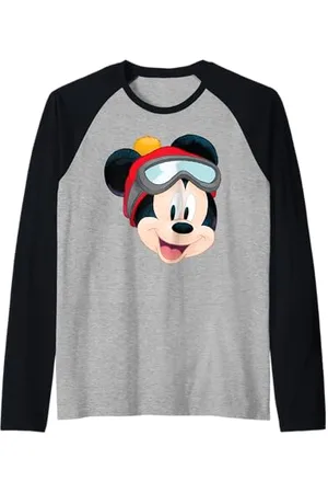 Disney Mickey Mouse Winter Sports T-Shirt Raglan