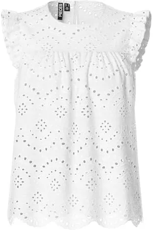 Pieces® Female Oberteil mit Rüschen PCVILDE