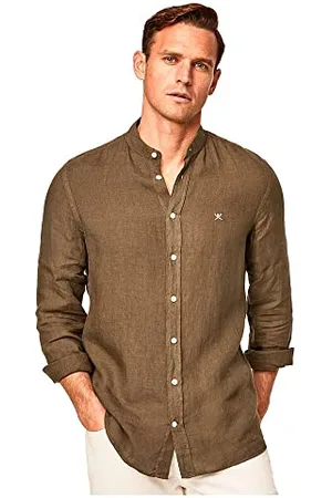 Hackett Herren Garment Dyed Linen P Hemd, , S