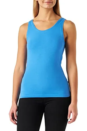 QS by s.Oliver Damen Top, Blau, XS EU