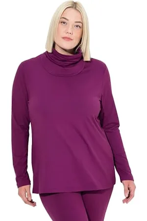 Ulla Popken Damen Ski-Funktionsshirt, Schnelltrocknend, Loop, Langarm T-Shirt, , 46-48 EU