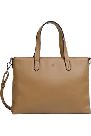 TOM TAILOR Poppy Damen Shopper Umhängetasche Reißverschluss Mittelgroß Braun