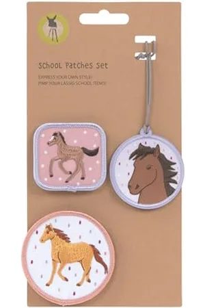LÄSSIG Anhänger und Patches Set (3 Stk.) mit Druckknopf/School Patches Set